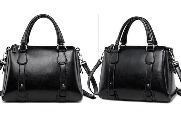 Vintage Ladies Oil Wax Leather Handbags Leather Satchel - - Luxury bags by WAAMII