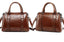 Vintage Ladies Oil Wax Leather Handbags Leather Satchel - - Luxury bags by WAAMII