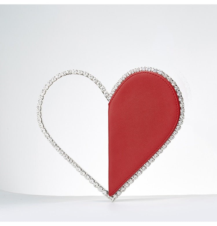 Red Heart Diamond Evening Clutch - - Luxury bags by WAAMII