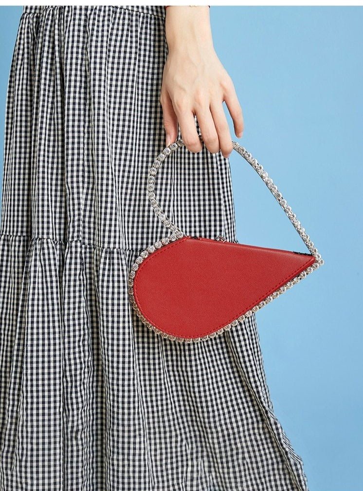 Red Heart Diamond Evening Clutch - - Luxury bags by WAAMII
