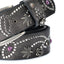 Rivet Rhinestone Studded Women Leather Belt For Jeans Pants Accessories WAAMII   