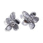 Royal Crystal Rhinestone Flower Stud Earrings - gray crystal - Luxury Jewelry by WAAMII