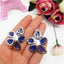 Royal Crystal Rhinestone Flower Stud Earrings - - Luxury Jewelry by WAAMII