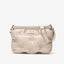 Ruched Ruffles Shoulder Cloud Space Cotton Down Crossbody Quilted Handbag - Beige 34-10-27cm - Luxury bags by WAAMII