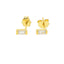 S925 Sterling Silver Minimalist Brief Geometic Bar Gemstone Stud Earrings - - Luxury Jewelry by WAAMII