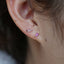S925 Sterling Silver Minimalist Brief Geometic Bar Gemstone Stud Earrings Jewelry WAAMII   