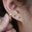 S925 Sterling Silver Minimalist Brief Geometic Bar Gemstone Stud Earrings - - Luxury Jewelry by WAAMII