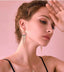 S925 Sterling Silver Post Gold-tone Bohemia Hoop Crystal Tassel Dangle Earrings - - Luxury Jewelry by WAAMII