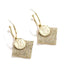 S925 Sterling Silver Post Gold-tone Coin Earrings