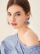 S925 Sterling Silver Post Gray Plush Earrings - - Luxury Jewelry by WAAMII