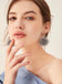S925 Sterling Silver Post Gray Plush Earrings - - Luxury Jewelry by WAAMII