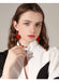 S925 Sterling Silver Post Red Wine Rose Velvet Tassel Earrings Jewelry WAAMII   