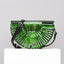 Semicircular Box Tortoise Shell Hollow Out Acrylic Clutch - green pu - Luxury bags by WAAMII