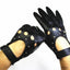 Sheepskin Leather Hollow Rivet Gloves Women's Leather Gloves - Black 6 1/2 - Luxury Accessories by WAAMII