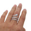 Silver Tone Cubic Zirconia Snake Ring - - Luxury Jewelry by WAAMII