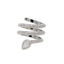 Silver Tone Cubic Zirconia Snake Ring - - Luxury Jewelry by WAAMII