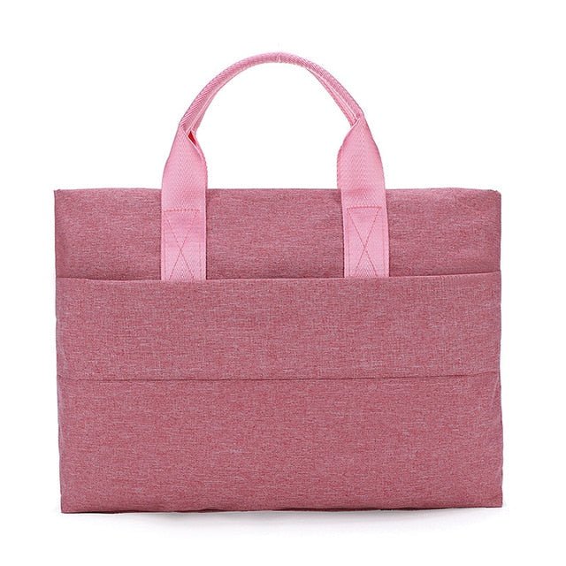 Simplicity Canvas Briefcases Womens Laptop Bag Notebook Handbag - Pink - Luxury bags by WAAMII