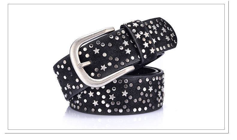 Star-Studded Leather Belts Designer Belts for Women - - Luxury Accessories by WAAMII