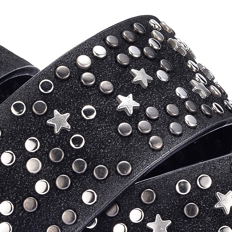 Star-Studded Leather Belts Designer Belts for Women - - Luxury Accessories by WAAMII