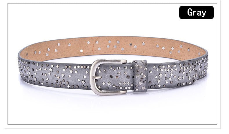 Star-Studded Leather Belts Designer Belts for Women - - Luxury Accessories by WAAMII