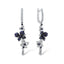 Stone Flower Drop Earrings in 925 Sterling Silver - - Luxury Jewelry by WAAMII