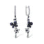 Stone Flower Drop Earrings in 925 Sterling Silver - - Luxury Jewelry by WAAMII