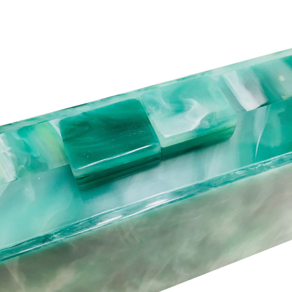 Stunning Trendy Jade Green Acrylic Clutch Bag - - Luxury bags by WAAMII