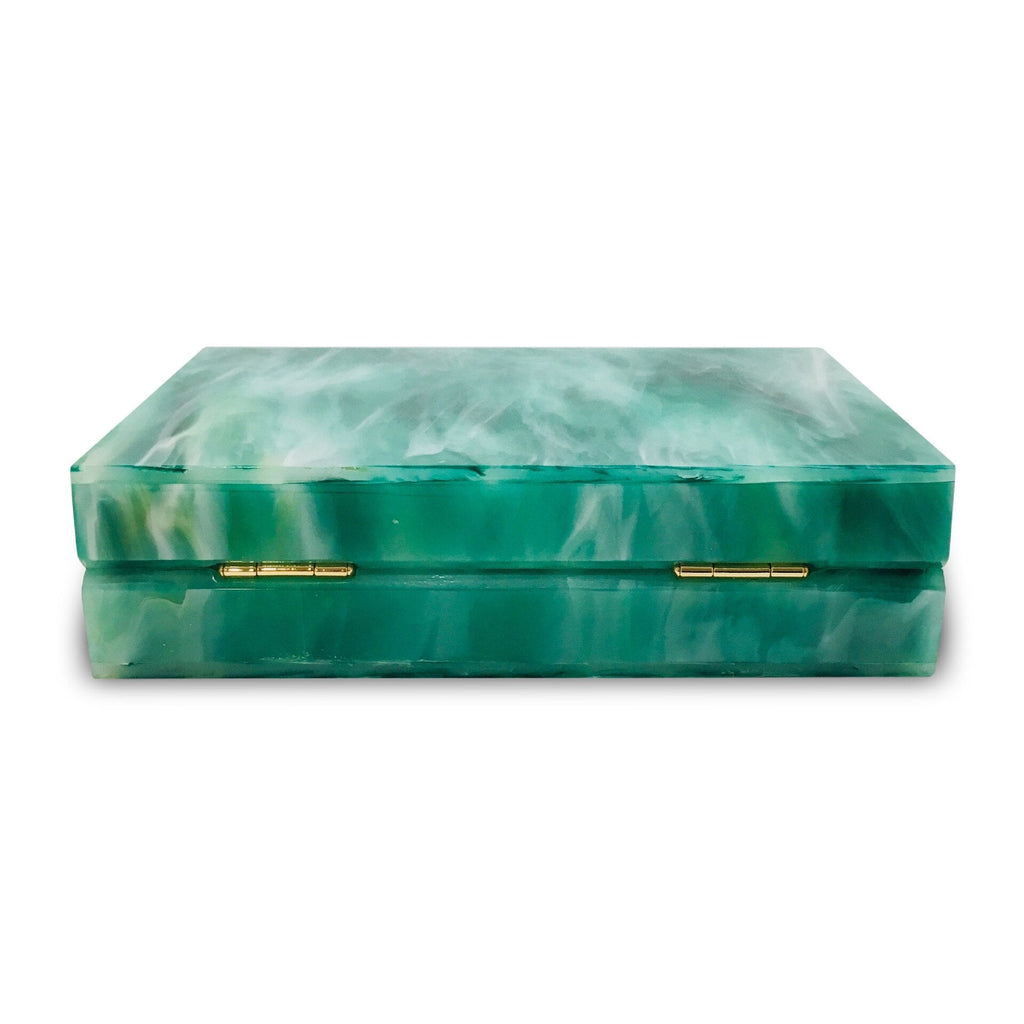 Stunning Trendy Jade Green Acrylic Clutch Bag - - Luxury bags by WAAMII