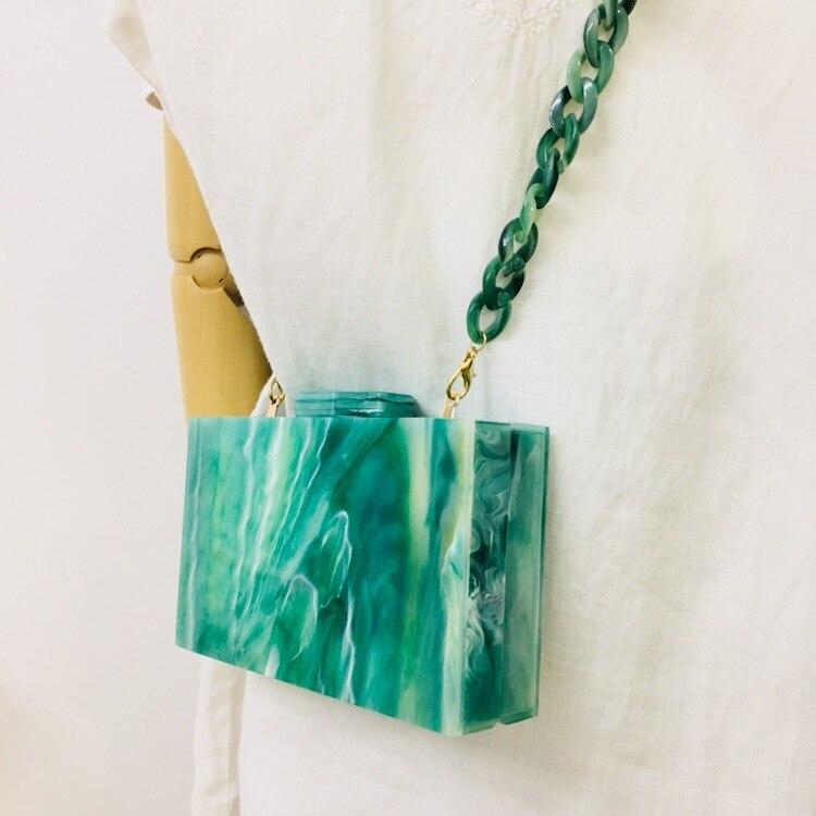 Stunning Trendy Jade Green Acrylic Clutch Bag - - Luxury bags by WAAMII