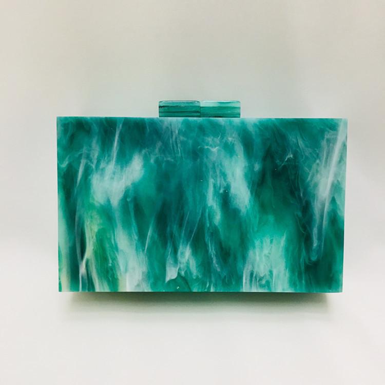 Stunning Trendy Jade Green Acrylic Clutch Bag bags WAAMII   