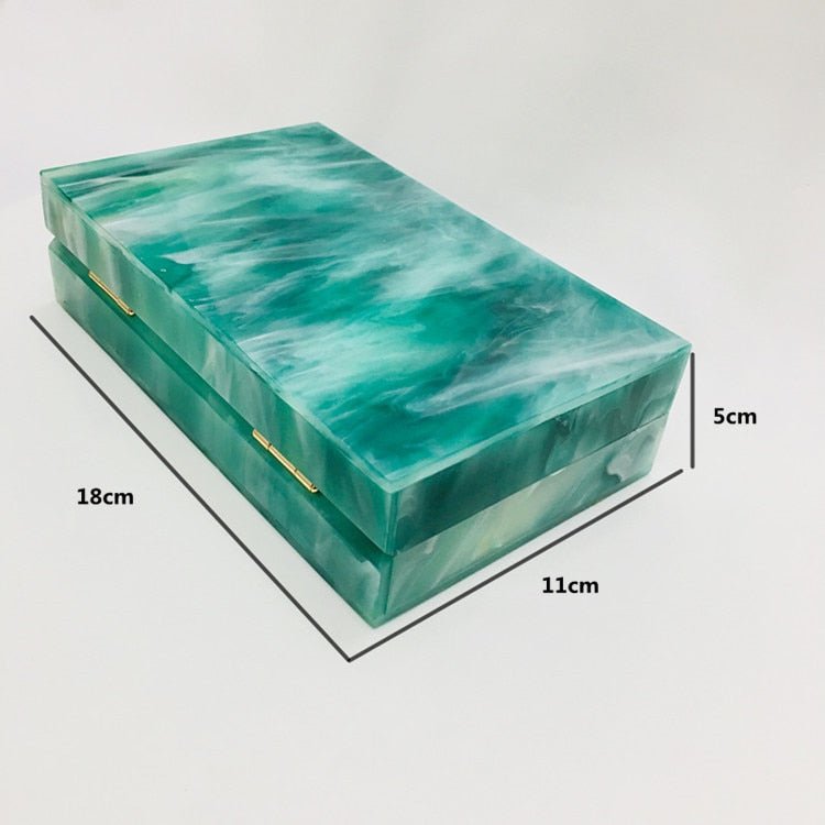 Stunning Trendy Jade Green Acrylic Clutch Bag - - Luxury bags by WAAMII