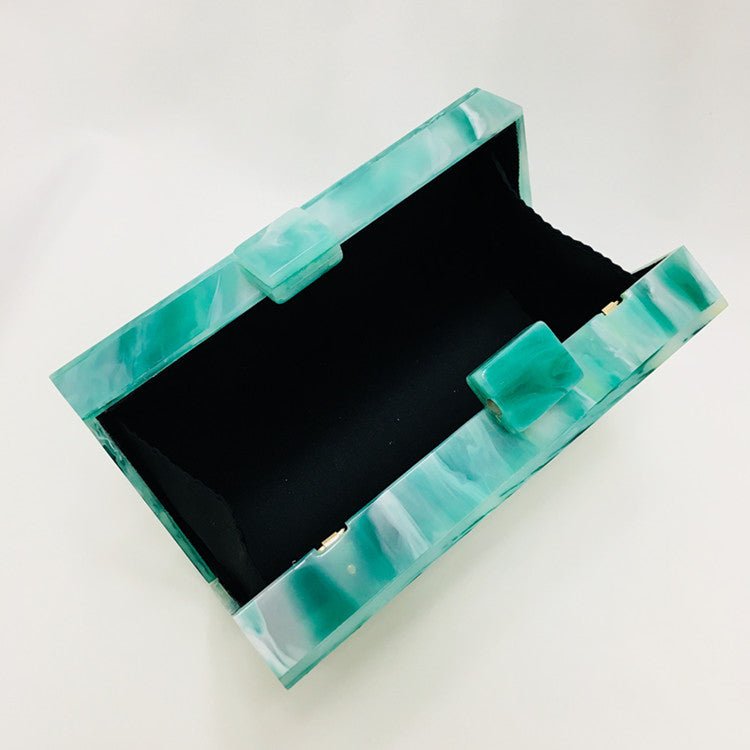 Stunning Trendy Jade Green Acrylic Clutch Bag bags WAAMII   