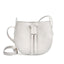 Stylish Soft Leather Half Circle Mini Bucket Tassel Crossbody - White - Luxury bags by WAAMII