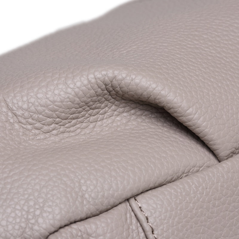 Top Grain Genuine Leather Multi-pockets Dumpling Shaped Hobo Satchel - - Luxury bags by WAAMII