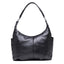 Top Grain Genuine Leather Multi-pockets Dumpling Shaped Hobo Satchel - Black - Luxury bags by WAAMII