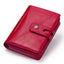 Top Grain Glossy Genuine Leather Wallet Purse With Clasp - Red China - Luxury bags by WAAMII
