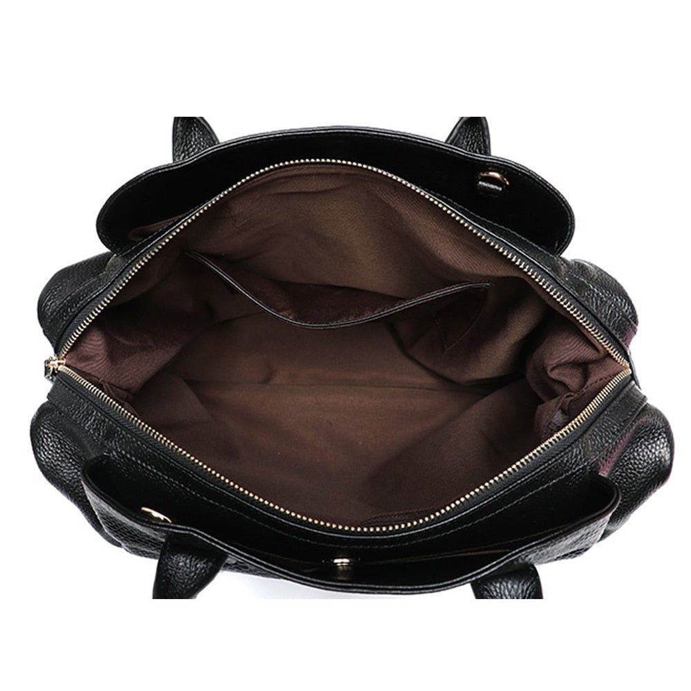 Top Grain Serpentine Pattern Leather Handbag Boston Satchel - - Luxury bags by WAAMII