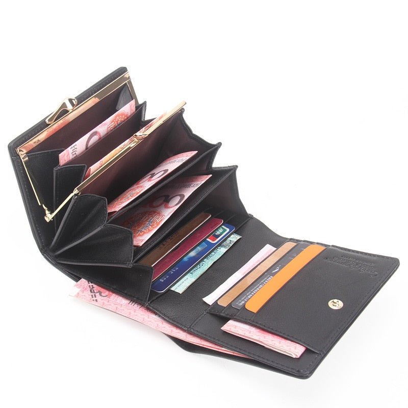 Top Grain Serpentine Pattern Leather Rfid Card Holder Mini Purse Wallet bags WAAMII   