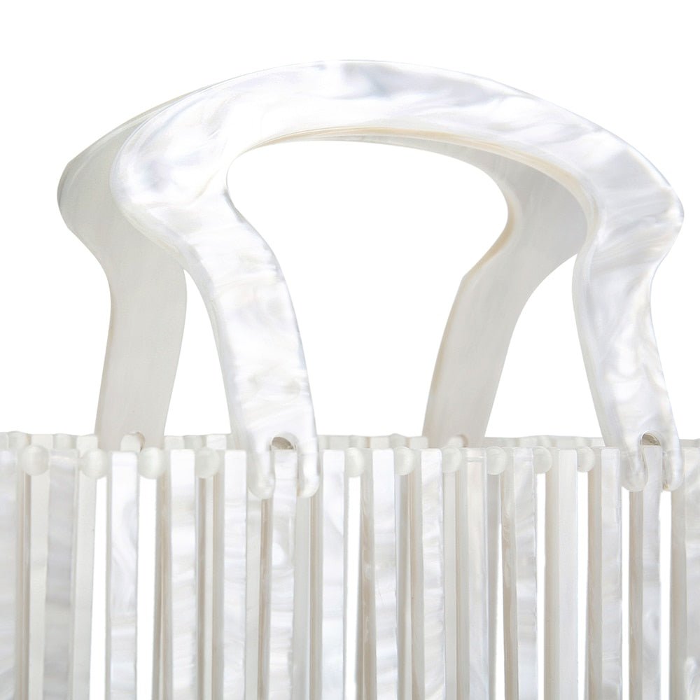 Top handle Acrylic Bucket Bag Hollow Clutch - - Luxury bags by WAAMII