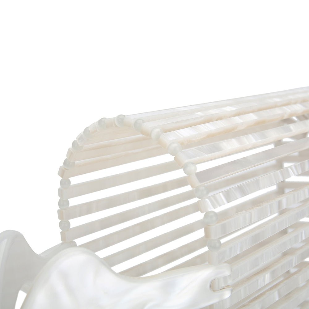 Top handle Acrylic Bucket Bag Hollow Clutch - - Luxury bags by WAAMII