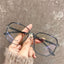TR90 Eyeglasses Large Frame Women Eyeglasses Frames Myopia Optical Prescription Eyewear 16815 Accessories WAAMII Blue  