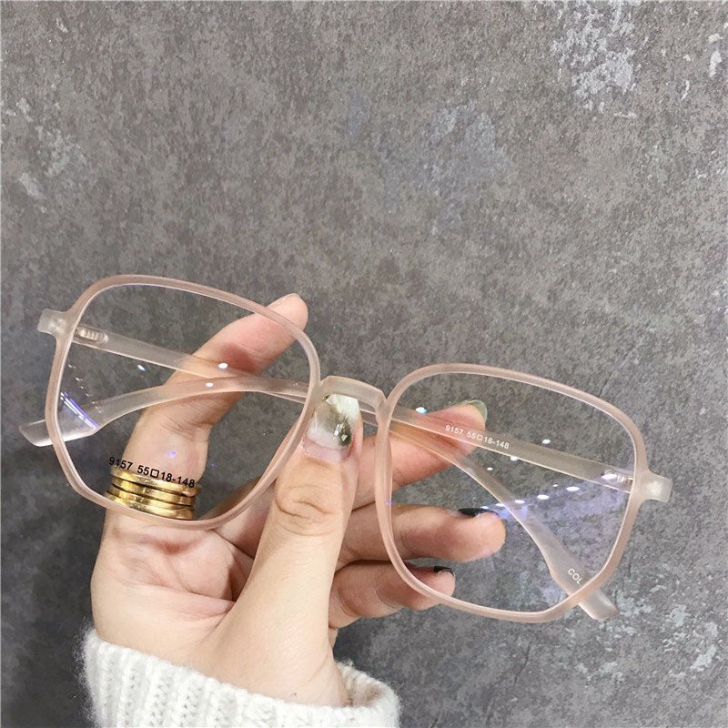 TR90 Eyeglasses Large Frame Women Eyeglasses Frames Myopia Optical Prescription Eyewear 16815 Accessories WAAMII Matte Pink  