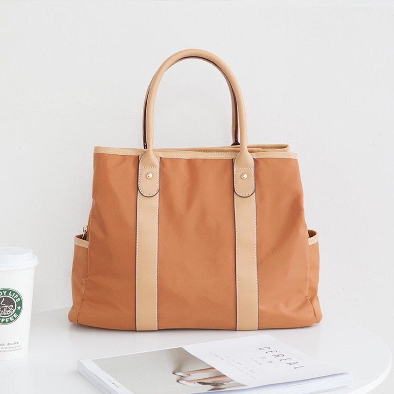 Triple Compartment Handbag Women's Large Shoulder Nylon Tote Bag - - Luxury bags by WAAMII
