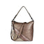 Vegan Leather Spliced Serpentine Satchel With Tassel - Bronze - Luxury bags by WAAMII