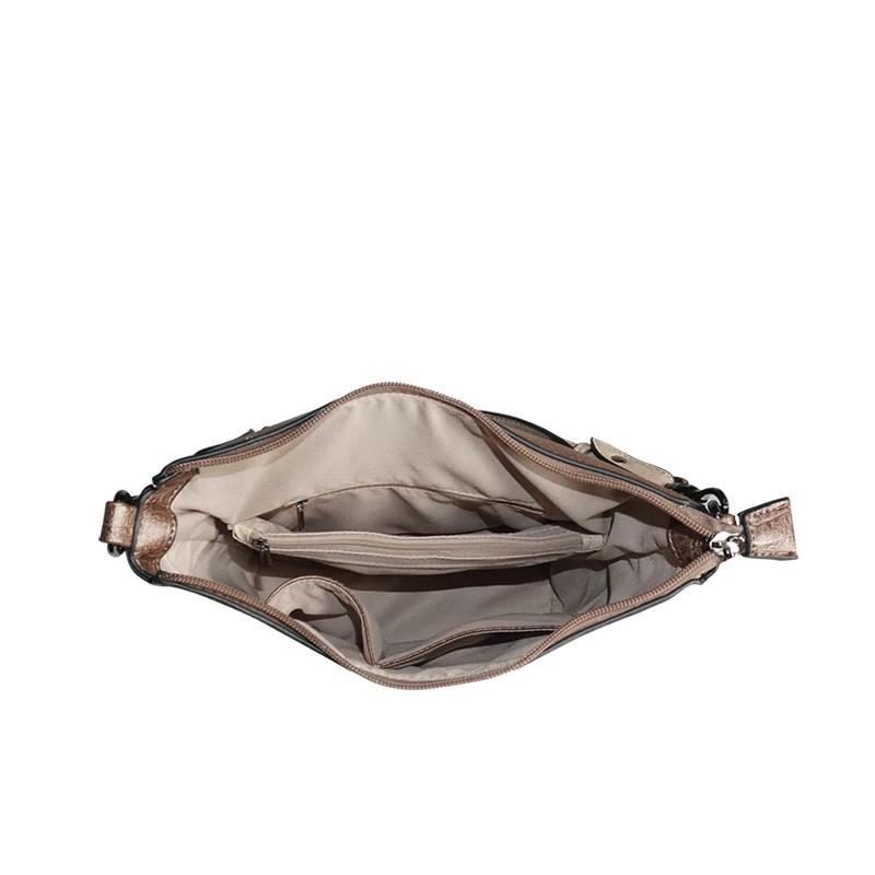 Vegan Leather Spliced Serpentine Satchel With Tassel - - Luxury bags by WAAMII