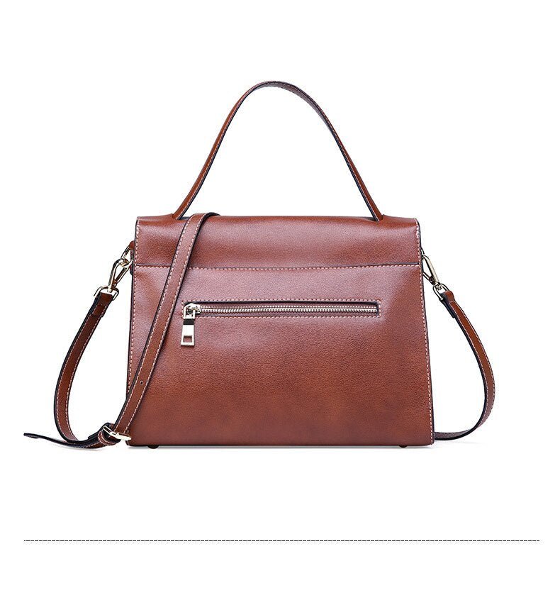 Vintage Genuine Leather Ladies Messenger Bag - - Luxury bags by WAAMII