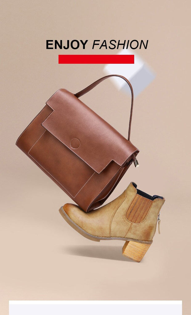 Vintage Genuine Leather Ladies Messenger Bag - - Luxury bags by WAAMII