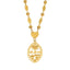 Vintage Guam Pendant With 6mm Ball Beads Necklace-18K Gold Plated - - Luxury Jewelry by WAAMII