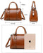 Vintage Ladies Oil Wax Leather Handbags Leather Satchel bags WAAMII   