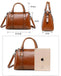 Vintage Ladies Oil Wax Leather Handbags Leather Satchel - - Luxury bags by WAAMII